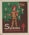Suomi 1956 - Joulumerkki 1956 Lapsi ja kuusi (hammastamaton pari)