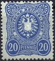 Saksa Deutsches Reich 1880 - Eagle in Oval 20 pfennig blue