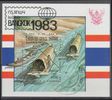 Laos 1983 - BANGKOK 83 Stamp Exhibition, Boats on river Souvenir Sheet