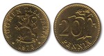 Finland 1973 20p penni, UNC
