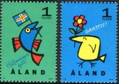 Ahvenanmaa 1996 - Tyylitellyt tervehdyspostimerkit arkit (2x 40) Ahvenanmaa 1996 - Tyylitellyt tervehdyspostimerkit arkit (2x 40)