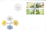 Aland 1997 - Spring flowers stamp booklets FDC (2x2)