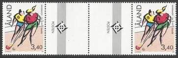 Ahvenanmaa 1997 - Naisten salibandyn MM-kilpailu välilöpari + logo Ahvenanmaa 1997 - Naisten salibandyn MM-kilpailu välilöpari + logo