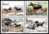 Aland 2000 - Eurasian Elks (block of four)