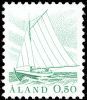 Aland 1984 - Fishing boat 0,50mk green (block of four) Mariehamn 1.3.1984