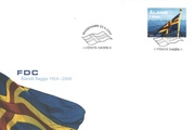 Ahvenanmaa 2004 - Ahvenanmaan lippu 90 vuotta FDC Ahvenanmaa 2004 - Ahvenanmaan lippu 90 vuotta FDC