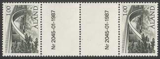 Ahvenanmaa 1987 - Färjsundin silta välilöpari + No Ahvenanmaa 1987 - Färjsundin silta välilöpari + No