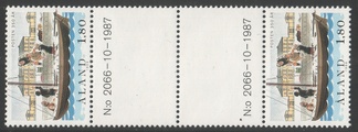Ahvenanmaa 1988 - Posti 350 v postivene välilöpari + numero Ahvenanmaa 1988 - Posti 350 v postivene välilöpari + numero