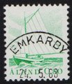 Ahvenanmaa 1984 - Kalastajavene 0,50mk vihreä - Emkarby 24.5.88