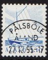 Ahvenanmaa 1984 - Kalastajavene 1,10mk sininen - Pälsböle 27.12.95 Ahvenanmaa 1984 - Kalastajavene 1,10mk sininen - Pälsböle 27.12.95