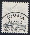 Ahvenanmaa 1985 - Kalastajavene 1,20mk harmaa - Jomala 27.12.95