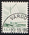 Ahvenanmaa 1986 - Kalastajavene 1,30mk harmaanvihreä - Vårdö 25.10.88 Ahvenanmaa 1986 - Kalastajavene 1,30mk harmaanvihreä - Vårdö 25.10.88