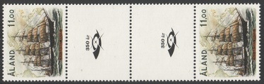 Ahvenanmaa 1988 - Purjelaivoja 11,00 parkki Pamir välilöpari + logo Ahvenanmaa 1988 - Purjelaivoja 11,00 parkki Pamir välilöpari + logo