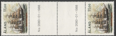 Ahvenanmaa 1988 - Purjelaivoja 11,00 parkki Pamir välilöpari + numero Ahvenanmaa 1988 - Purjelaivoja 11,00 parkki Pamir välilöpari + numero