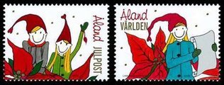 Ahvenanmaa 2009 - Joulupostimerkit 2009 - Tontut FDC Ahvenanmaa 2009 - Joulupostimerkit 2009 - Tontut FDC