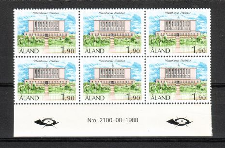 Ahvenanmaa 1989 - Numerokuusilo 2100-08-1988 Maarianhaminan kaupungintalo