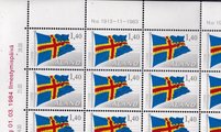 Ahvenanmaa 1984 - Ahvenanmaan lippu arkki (40 mekkkiä) Ahvenanmaa 1984 - Ahvenanmaan lippu arkki (40 mekkkiä)