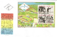 Aland 1991 - Aland Island Games miniature sheet FDC