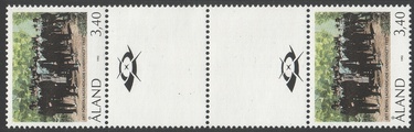 Ahvenanmaa 1992 - Ensimmäiset maakuntapäivät 70 vuotta välilöpari + logo Ahvenanmaa 1992 - Ensimmäiset maakuntapäivät 70 vuotta välilöpari + logo