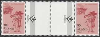 Ahvenanmaa 1993 - Jan Karlsgarden Museo 2,00 Pelimanni välilöpari + logo Ahvenanmaa 1993 - Jan Karlsgarden Museo 2,00 Pelimanni välilöpari + logo
