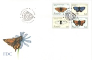 Aland 1994 - Butterflies booklets FDC (2x2)