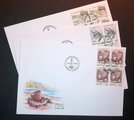 Ahvenanmaa 1994 - Kivikausi nelilöt eri kuorilla FDC Ahvenanmaa 1994 - Kivikausi nelilöt eri kuorilla FDC