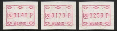 Ahvenanmaa 1987 - ATM 1 140, 170, 230 p (02.01.1987) Ahvenanmaa 1987 - ATM 1 140, 170, 230 p (02.01.1987)