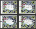 Ahvenanmaa 2003 - ATM 15 0,45, 0,50, 0,55, 0.60 € Mustikka Ahvenanmaa 2003 - ATM 15 0,45, 0,50, 0,55, 0.60 € Mustikka