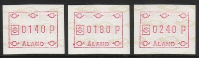 Ahvenanmaa 1988 - ATM 2 140, 180, 240 p (04.01.1988) Ahvenanmaa 1988 - ATM 2 140, 180, 240 p (04.01.1988)