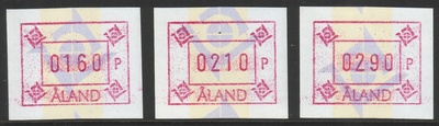 Ahvenanmaa 1993 - ATM 5 160, 210, 290 p (04.01.1993) Ahvenanmaa 1993 - ATM 5 160, 210, 290 p (04.01.1993)
