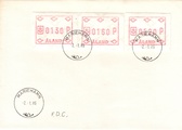 Ahvenanmaa 1986 - ATM 1 130, 160, 220 p (02.01.1986) FDC