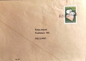 Suomi - Alavojakkala postipysäkkileima kuorella Suomi - Alavojakkala postipysäkkileima kuorella