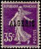 Algeria 1924 - 35c Type Semeuse Overprinted Algerie