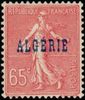 Algeria 1924 - 65c Type Semeuse Overprinted Algerie