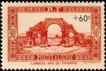 Algeria 1941 - Algeria landscapes - Arch of Triumph, Lambese 90c Surcharged in Black +60c