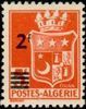 Algeria 1943 - Arms of Oran overprint 2fr on 5fr