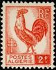 Algeria 1944 - Gallic Cock 2 Fr red