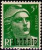 Algeria 1946 - Stamps of France Overprinted Algerie 5 fr Marianne de Gandon