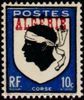 Algeria 1947 - Arms of Corse Overprinted Algerie