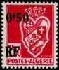 Algeria 1946 - Arms of Algers 1,50fr Overprinted 0,50 and RF