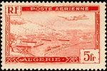 Algeria 1946 - Plane over Algiers Harbour 5 fr air post Algeria 1946 - Plane over Algiers Harbour 5 fr air post