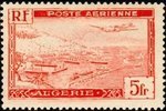 Algeria 1946 - Plane over Algiers Harbour 5 fr air post