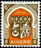 Algeria 1947 - Coat of arms of Oran 6 fr (center orange instead of red) Algeria 1947 - Coat of arms of Oran 6 fr (center orange instead of red)