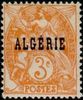 Algeria 1924 - 3c Type Blanc Overprinted Algerie white + yellow paper (2 stamps) Algeria 1924 - 3c Type Blanc Overprinted Algerie white + yellow paper (2 stamps)