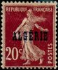 Algeria 1924 - 20c Type Semeuse Overprinted Algerie