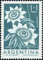 Argentina 1960 - Stamp exhibition TEMEX 61 Maurucuya flower Argentina 1960 - Stamp exhibition TEMEX 61 Maurucuya flower