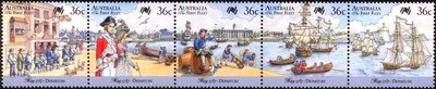 Australia 1987 - 200 years of Colonization of Australia - Departure of the First Fleet (1x5) Australia 1987 - 200 years of Colonization of Australia - Departure of the First Fleet (1x5)