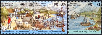 Australia 1987 - 200 years of Colonization of Australia - Livestock, Cape Town (1x2+1)