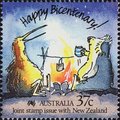 Australia 1988 - Caricature Joint With New Zealand Australia 1988 - Caricature Joint With New Zealand