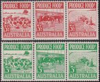 Australia 1953 - Food production (2x strip of 3) Australia 1953 - Food production (2x strip of 3)